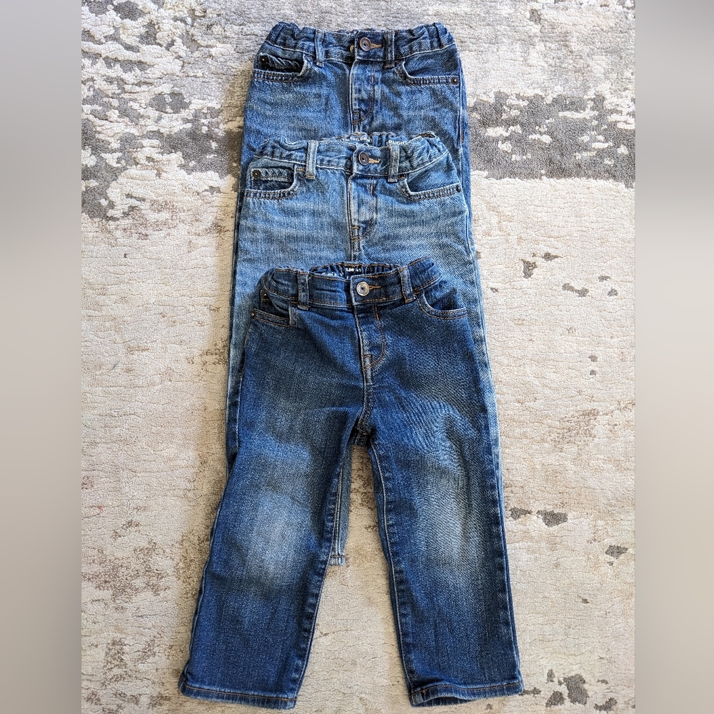 3 Pairs -Toddler Boys Straight Jeans